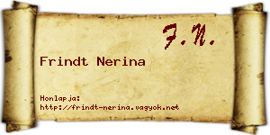 Frindt Nerina névjegykártya
